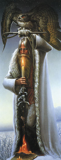 Man with the Owl and the burning sapling Oak