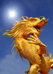 understand the coming of the golden dragon as entering the era of light