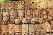 Many masks - each representing a God.