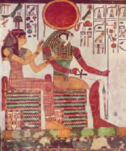 Imentet and Ra from the tomb of Nefertari
