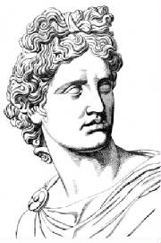 Apolo one of the man made gods carved out of rock. And man created his gods in his own Image.