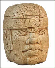 Olmec head piece