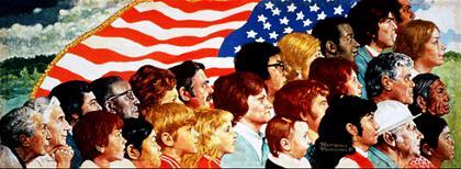 Looking at the one and only God. This is the American Dream