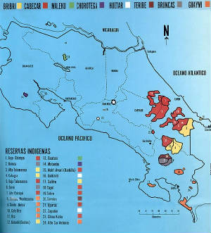 Click te see the map with remaining Tribal settlements