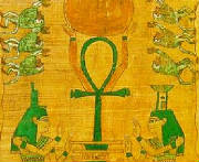 symbol Ankh which is Life embracing the light of Ra.