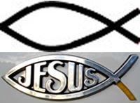 El ictus (pez) el símbolo discreto, de los primeros cristianos