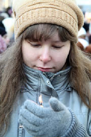It is always very hard to keep this flame alive - especially in a procession