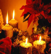 Chrismas candles everywhere