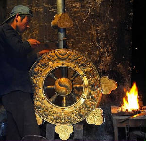 "Wheel of Law" is a symbol that has represented Dharma, the Buddha's teaching of the path to Bodhi