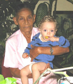 Proud Great Grandma with her great grandson.